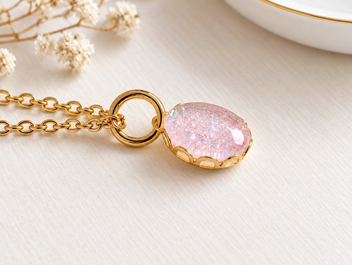 Kette mir glitzerstein 18k - kette,